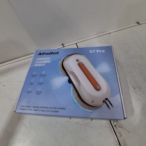 ALFABOT WINDOW CLEANING ROBOT WITH DUAL-SIDE WATER SPRAY - 60ML TANK - WHITE/BROWN - (MODEL:X7) image 8