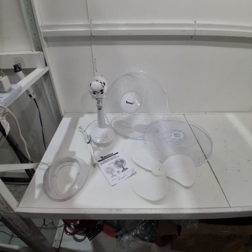 TOOLTECH 16" 3-SPEED INDOOR OSCILLATION DESK FAN - WHITE (MODEL: 100076) image 3