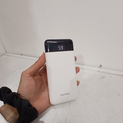 CHARMAST4-IN-1 PORTABLE COMPACT POWERBANK - WITH BUILT-IN USB-A, USB-C, LIGHTNING, MICRO USB CABLES - 10,000MAH, LED BATTERY DISPLAY - WHITE (MODEL: W1148) image 3