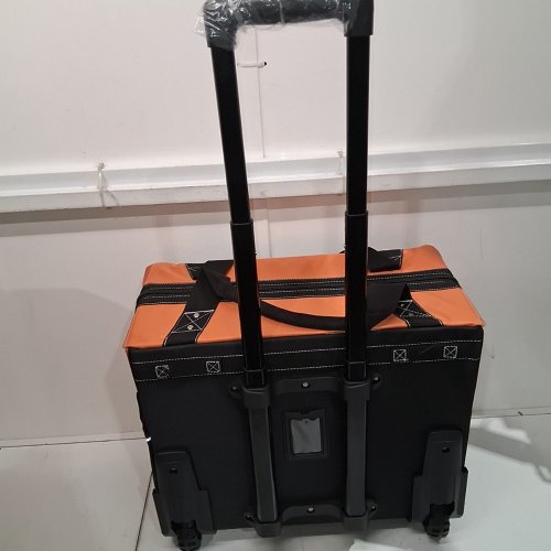 ROLLING TOOL BAG 27 POCKETS HEAVY DUTY ROLLER TOOL BAG ON WHEELS - 110LBS MAX | 17" - ORANGE / BLACK - (MODEL: GH07 ) image 5
