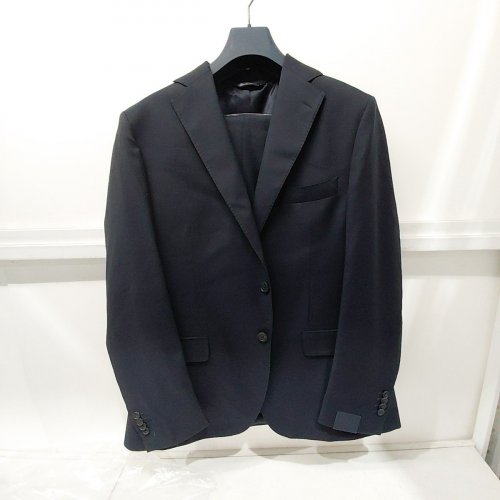 2PC MEN'S MODA SPANI GUABELLO 100% VIRGIN WOO SUIT JACKET & PANTS - 54 - NAVY BLUE (MODEL: SP001) image 2