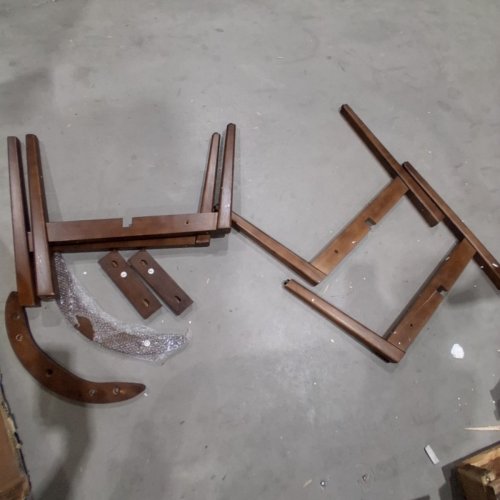 COLAMY NOYA MID-CENTURY MODERN DINING CHAIRS - 250LBS MAX - BROWN/BEIGE - (MODEL: D6270) image 2