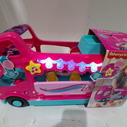FISHER PRICE LITTLE PEOPLE BARBIE DREAM CAMPER/RV PLAYSET FOR CHILDREN - PINK (MODEL: HYP42-9564) image 2