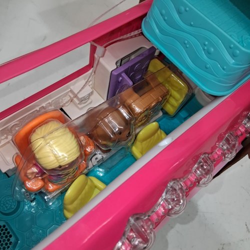 FISHER PRICE LITTLE PEOPLE BARBIE DREAM CAMPER/RV PLAYSET FOR CHILDREN - PINK (MODEL: HYP42-9564) image 4