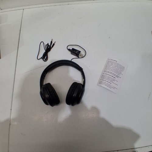 FM RECEIVER FOLDABLE RADIO HEADPHONES - BLACK image 3