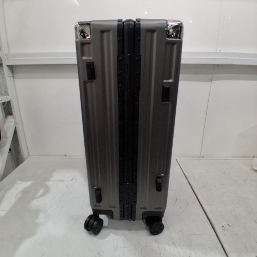 KRUTE CHECKED LUGGAGE ALUMINUM FRAME SUITCASE WITH WHEELS PC ABS HARDSIDE ZIPPERLESS - 24" - GREY - (MODEL: KT8888-U) image 5