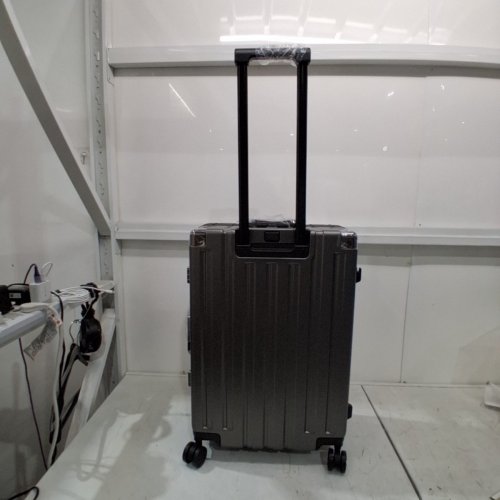 KRUTE CHECKED LUGGAGE ALUMINUM FRAME SUITCASE WITH WHEELS PC ABS HARDSIDE ZIPPERLESS - 24" - GREY - (MODEL: KT8888-U) image 7