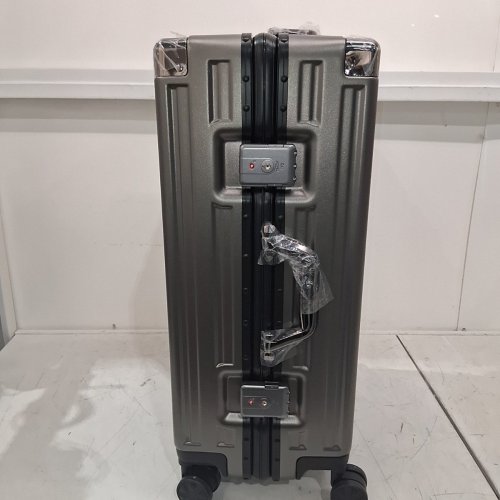 KRUTE CHECKED LUGGAGE ALUMINUM FRAME SUITCASE WITH WHEELS PC ABS HARDSIDE ZIPPERLESS - 24" - GREY - (MODEL: KT8888-U) image 10