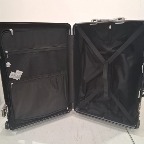 KRUTE CHECKED LUGGAGE ALUMINUM FRAME SUITCASE WITH WHEELS PC ABS HARDSIDE ZIPPERLESS - 24" - GREY - (MODEL: KT8888-U) image 11