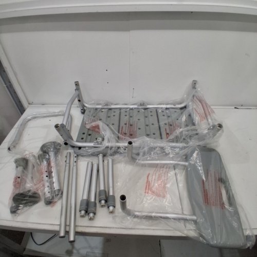 MEDLINE GUARDIAN BATHTUB TRANSFER BENCH WITH BACK SUPPORT & SUCTION FEET - 400LBS CAPACITY - GREY (MODEL: G3-100KBX1) image 2