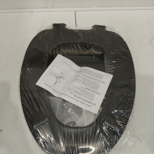 CENTOCO ELONGATED PLASTIC TOILET SEAT - 17.5" - BLACK (MODEL: DS600-407) image 4