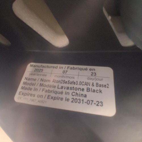 CYBEX ATON 2 SLIM FIT ULTRA LIGHTWEIGHT INFANT CAR SEAT WITH SENSORSAFE TECHNOLOGY - LAVASTONE BLACK image 2