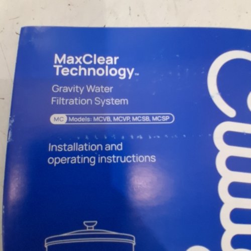 CULLIGAN MAXCLEAR TECHNOLOGY GRAVITY WATER FILTRATION SYSTEM - 2.25 GAL - SILVER - (MODEL: MCS702P) image 2