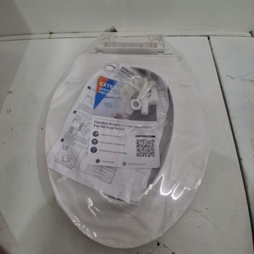 GARVEE ELONGATED SLOW CLOSE PLASTIC TOILET SEAT - 19" - WHITE (MODEL: PHO_11GXK800) image 3