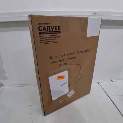 GARVEE ELONGATED SLOW CLOSE PLASTIC TOILET SEAT - 19" - WHITE (MODEL: PHO_11GXK800) image 4