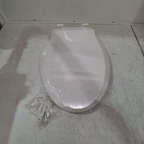GARVEE ELONGATED SOFT CLOSE TOILET SEAT COVER / LID - 17" - WHITE (MODEL: PHO-0R8LA399) image 2