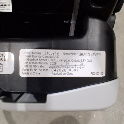 GRACO 4EVER 4-IN-1 CAR SEAT WITH RAPID REMOVE COVER - LOFTON STYLE - GREY - (MODEL: 2165949) image 2