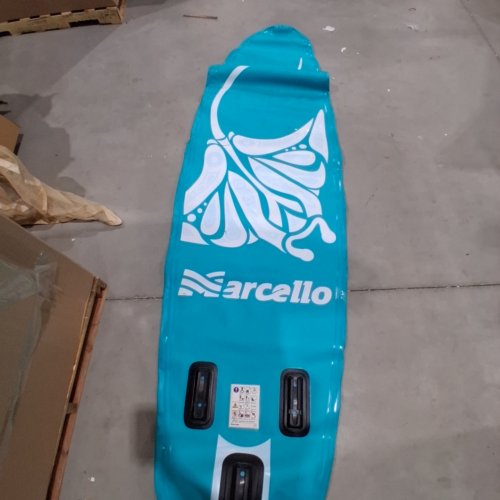 MARCELLO INFLATABLE STAND UP PADDLE BOARD AND ACCESSORY KIT - 10.5"X33" - TURQUOISE MANTA image 2