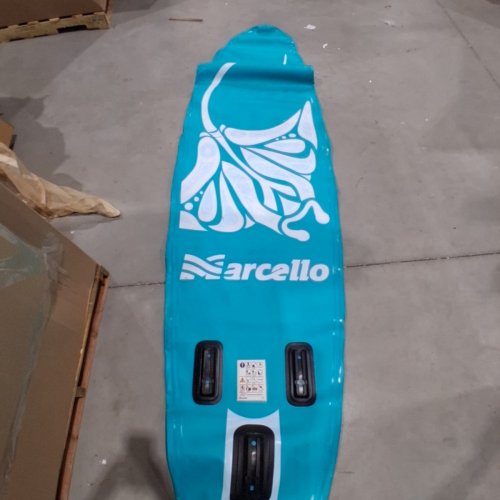MARCELLO INFLATABLE STAND UP PADDLE BOARD AND ACCESSORY KIT - 10.5"X33" - TURQUOISE MANTA image 3