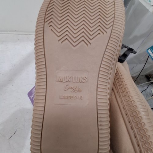 WOMEN'S MUK LUKS FLEECE-LINED MARY JANE SLIPPERS - LARGE 9-10 - BEIGE (STYLE: 28MARYJANE26) image 3