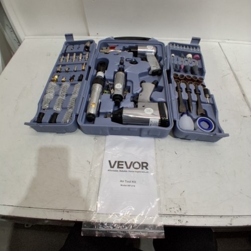 71PC MULTIPURPOSE PROFESSIONAL AIR TOOL KIT WITH CARRYING CASE - 90PSI - SLIVER/BLACK - (MODEL: WF-016) image 2