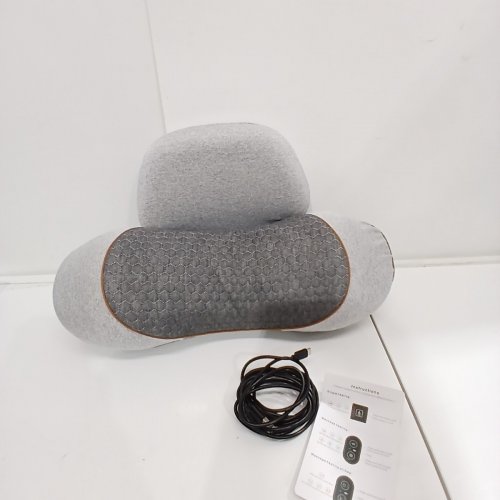 HUIEO 3-IN-1 HEATED NECK MASSAGE PILLOW - 16" WIDE - GREY image 3