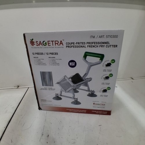 SAGETRA FRENCH FRY PRESS CUTTER WITH ACCESSORIES - STEEL/GREEN - (MODEL: 5710300) image 2