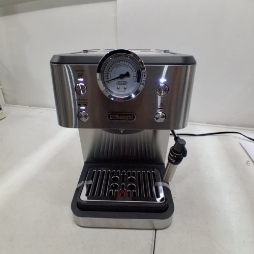 DELONGHI LINEA CLASSIC ESPRESSO MACHINE WITH MILK FROTHER - SILVER (MODEL: ‎EM450M) image 2