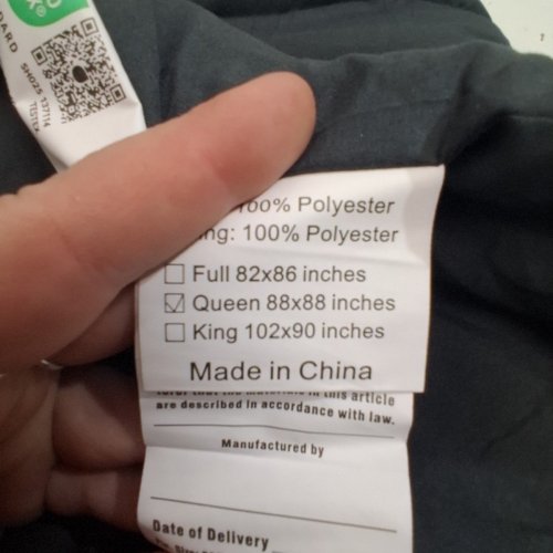 LIGHTWEIGHT COMFORTER - QUEEN (88"X88") - CHARCOAL GREY image 2
