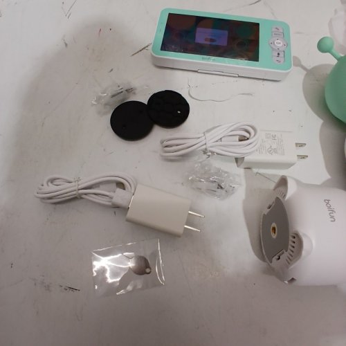 2PK BOIFUN WIFI VIDEO BABY MONITOR CAMERA - 2 K HD 360° ROTATION, NIGHT LIGHT, AUTO TRACKING, AI MOTION & SOUND DETECTION, PHONE APP CONTROL, 3000 MAH BATTERY, 2-WAY AUDIO - WHITE/TEAL (MODEL:BABY 6T) image 5