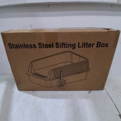 STAINLESS STEEL SIFTING LITTER BOX WITH SCOOP -BLUE image 4