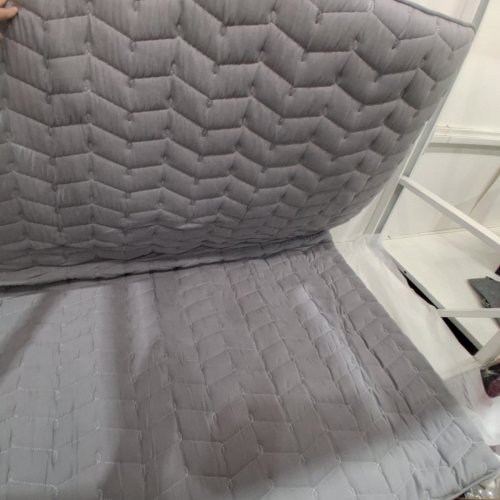 CEEKLIYBEAR PREMIUM FOAM MEDIUM FIRM MATTRESS TOPPER - 80" X 60" - GREY image 5