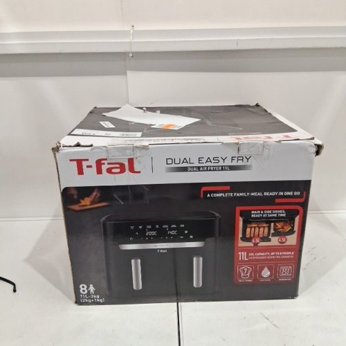 T-FAL 7-IN-1 DUAL EASY FRY AIR FRYER - 8.7QT - BLACK - (MODEL: EY9428Q0) image 6