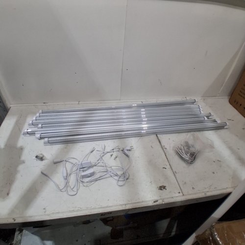 8PK CNSUNWAY LIGHTING T8 LED SHOP LIGHTS WITH LINKABLE CABLES - 4FT - 48W - 6000 K BRIGHT WHITE (MODEL: SWT80045B4120) image 3