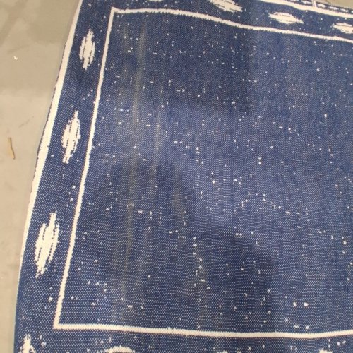 THRESHOLD IKAT WOVEN INDOOR AREA RUG - 5FT X 7FT - BLUE AND WHITE image 7