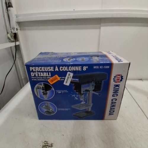 KING CANADA 5-SPEED 8" BENCH DRILL PRESS - 2.5AMP - 620-3100 SPINDLE RPM - ACCEPTS UP TO 1/2" SHANKED DRILL BITS - BLACK (MODEL: KC-108N) image 6