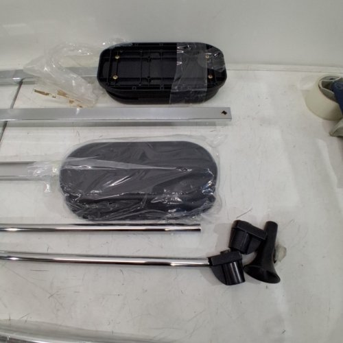 PULL DOWN ADJUSTABLE SIDE MOUNTED CLOSET ROD - 35"-47''- BLACK/SILVER (MODEL:G06) image 3