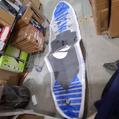 SERENE LIFE PREMIUM INFLATABLE SUP BOARD WITH ACCESSORIES AND CARRYING STORAGE BAG 10FT 6FT' X 6FT' BLUE / GREY (MODEL:SLSUPB) image 3