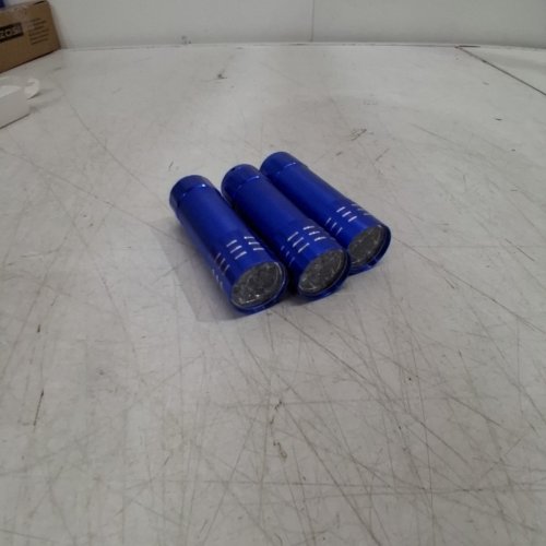 3 LED PHOTOELECTRIC LIGHTWEIGHT ALUMINUM FLASHLIGHT - BLUE image 3