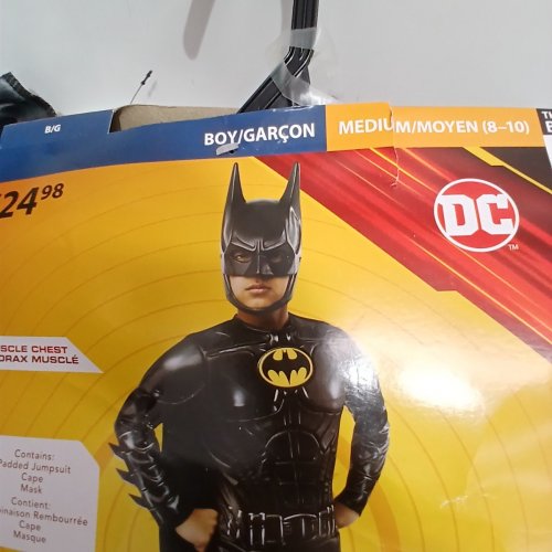 3PC RUBIES BOYS DC BATMAN COSTUME - MEDIUM (8-10) - BLACK (MODEL:703252) image 3