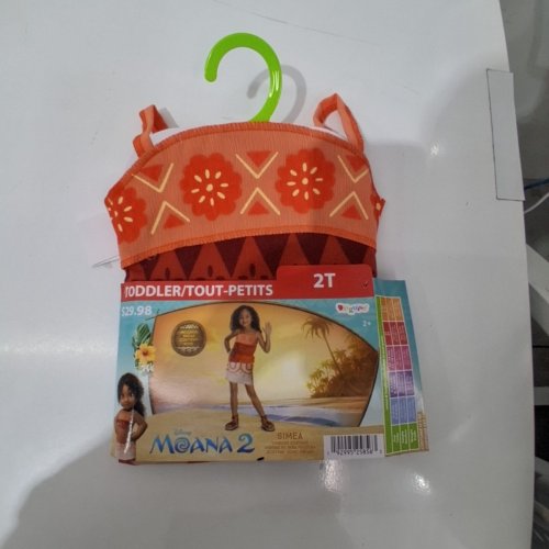 TODDLER DISGUISE MOANA 2 SIMEA COSTUME - 2T - ORANGE (STYLE: 171089S) image 2