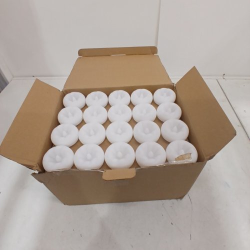 100PK LED FLOATING FLAMELESS WATERPROOF CANDLES - 2" - WHITE WITH WARM WHITE LIGHT image 2