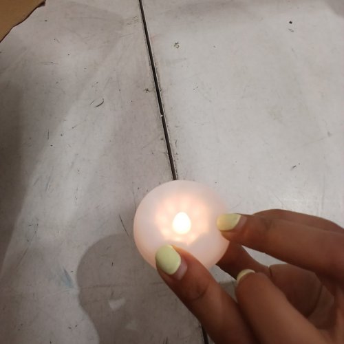 100PK LED FLOATING FLAMELESS WATERPROOF CANDLES - 2" - WHITE WITH WARM WHITE LIGHT image 4
