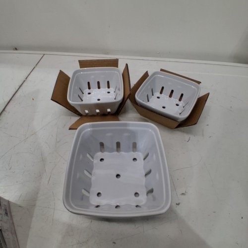 3PC OVER&BACK STONEWARE BASKETS - 7.5"/5.9" - WHITE (MODEL:1901778) image 3