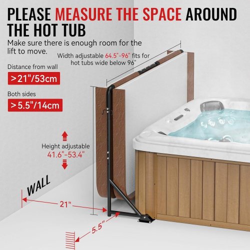 SUNSHINE FARMRE HOT TUB COVER LIFTER *LIFTER ONLY* - <96" WIDE - BLACK image 2