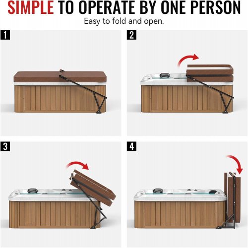 SUNSHINE FARMRE HOT TUB COVER LIFTER *LIFTER ONLY* - <96" WIDE - BLACK image 3