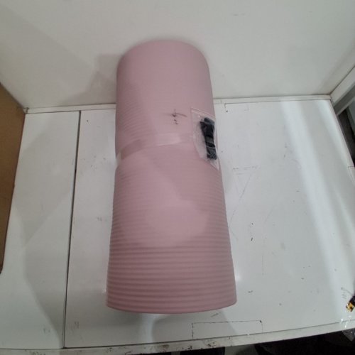 AMAZON BASICS THICK EXERCISE YOGA MAT WITH CARRYING STRAP - 24"X74" - ROSE image 2