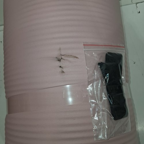 AMAZON BASICS THICK EXERCISE YOGA MAT WITH CARRYING STRAP - 24"X74" - ROSE image 3