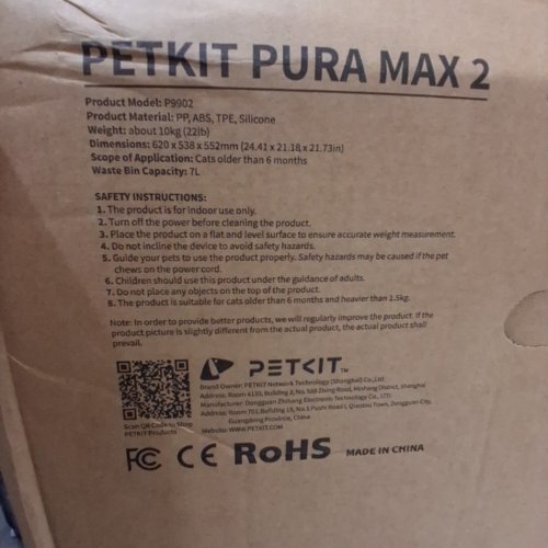 PETKIT PURAMAX 2 AUTOMATIC SELF-CLEANING CAT LITTER BOX WITH APP CONTROL AND SAFETY SENSORS - WHITE (MODEL: ‎P9902) image 3