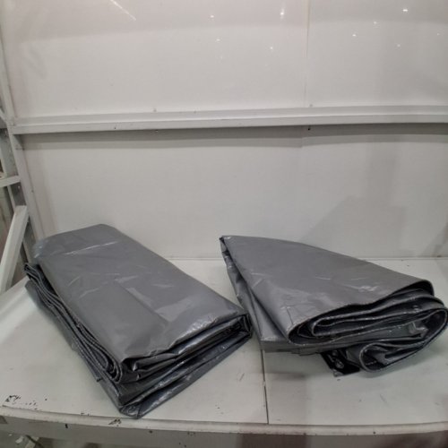 2X OUTDOOR CAMPING TARPS - 17.5FT X 9.5FT - GREY image 2